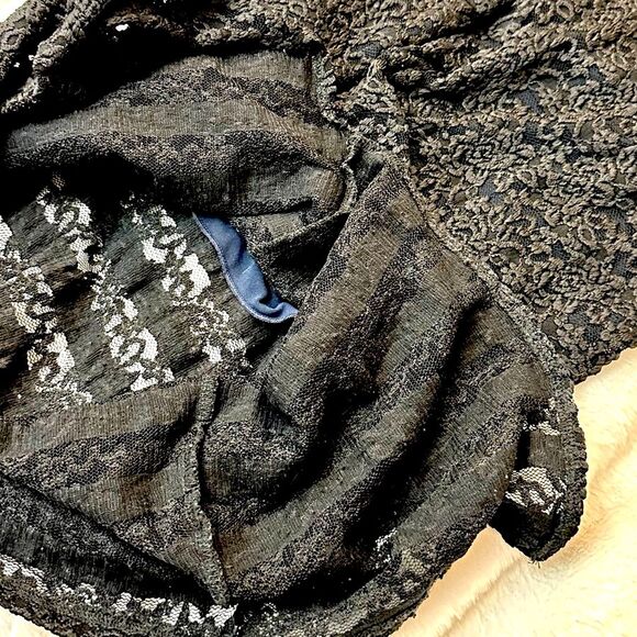 Vintage Anthro Weston Wear Lace Long Pencil Skirt Sz S/M - Picture 5 of 6